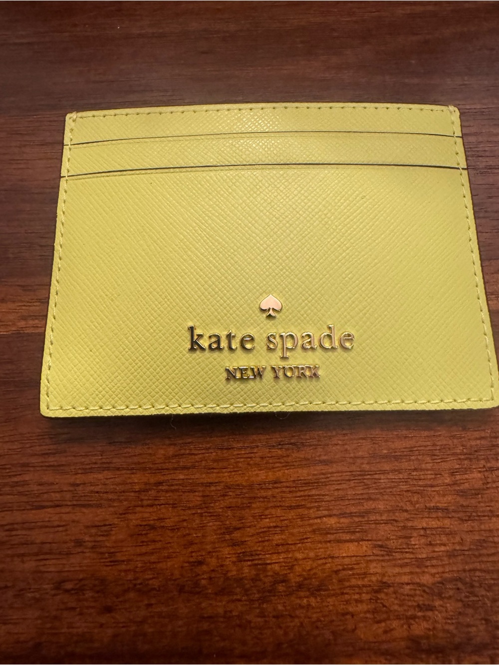 Kate Spade New York Lime Slush Leather Card Holder - Picture 2 of 4